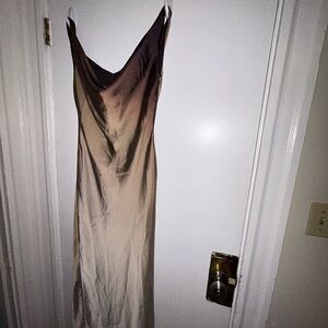 12th Tribe Backless Ombre Dress - Black to Cream